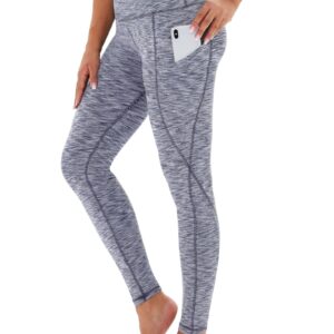 Yoga Pants - Cropped High-waisted Diagonal Pockets Printed With White Ash